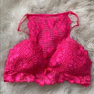Aerie Lace Pink Bralette